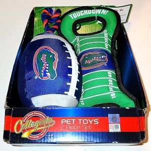 FLORIDA GATORS PET TOYS 2 PIECE SET
